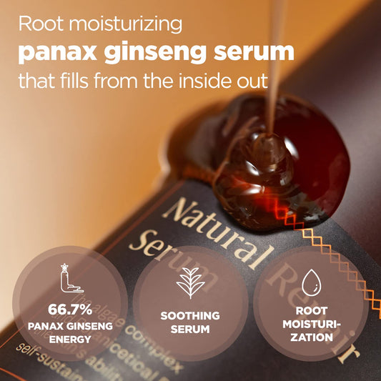 Natural Repair Serum - Hydrating & Nourishing Face Serum With Ginseng Extract - Antioxidant & Rejuvenating - Highly Concentrated Formula For Night Treatment - Skin Irritation Free, 4.05 Fl.Oz