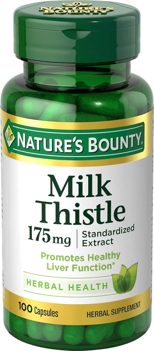 Nature's Bounty Milk Thistle 175 mg, 100 Count : Health & Household