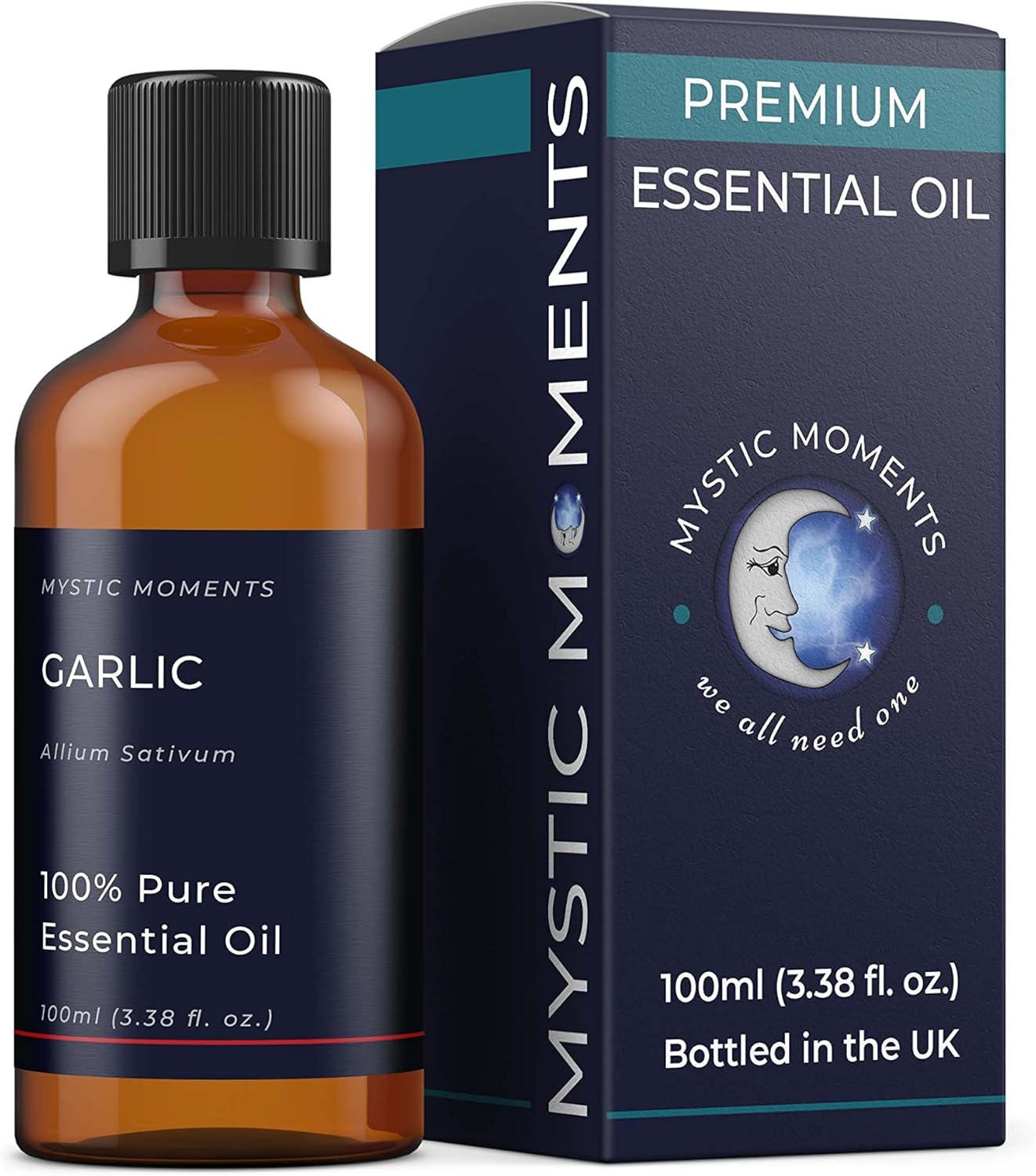 Mystic Moments | Garlic Essential Oil 100ml - Pure & Natural oil for Diffusers, Aromatherapy & Massage Blends Vegan GMO Free