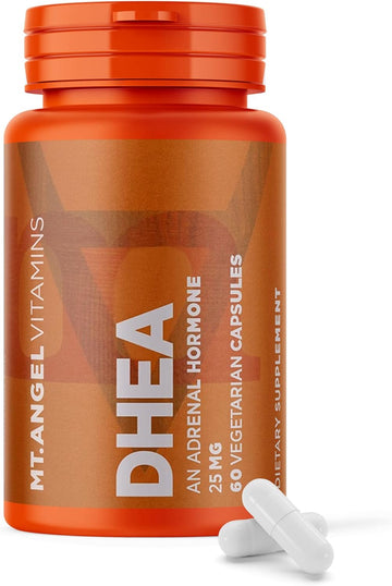 Mt. Angel Vitamins - Pure Dhea 25Mg - Dhea Supplement For Men + Women - Supplement To Help Support Healthy Aging, Muscle Integrity, Energy + Hormonal Synthesis - Non-Gmo (60 Capsules)