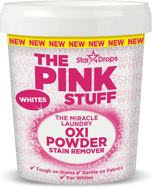 Stardrops - The Pink Stuff - The Miracle Laundry Stain Removing Kit - Oxi Powder Whites - Oxi Powder Colors - Oxi Stain Remover Spray (1 White'S Powder, 1 Color'S Powder, 1 Stain Remover)