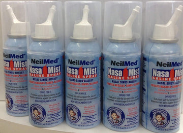 Neilmed Nasamist Saline Spray, 75 Milliliter (Pack of 5) : Health & Household