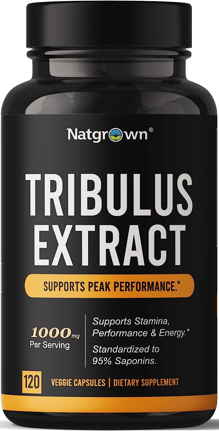 Tribulus Terrestris for Men - 1000mg Concentrated Extract Supplement for Stamina, Energy, and Peak Performance - 120 Vegan Capsules