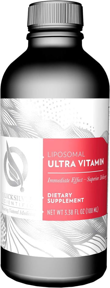 Quicksilver Scientific Liposomal Ultra Vitamin - Liquid Multivitamin & Antioxidant Supplement For Energy, Liver Health & Brain Support - Bioactive B Complex, Vitamin C, D, E & K (100Ml)
