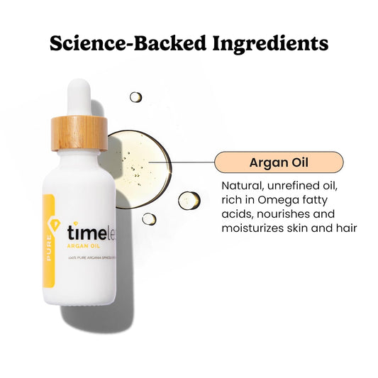 Timeless Skin Care Argan Oil - 100% Pure Argan Oil For Face & Hair Care - For Dry Skin - Fragrance-Free - Use With Moisturizer Or Hair Products - 8 Oz