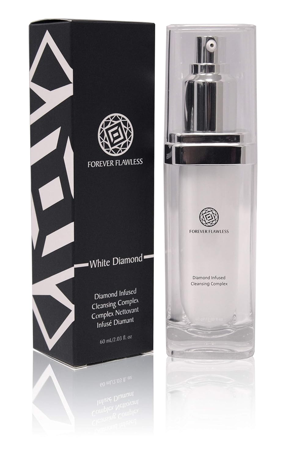 Forever Flawless Best Facial Cleanser With 100% White Diamond Infused Powder, Antioxidants, Vitamin A And E For Oily, Dry & Sensitive Skin, Anti-Aging, Anti Wrinkle. Men And Women Ff13, (2.03 Fl Oz)