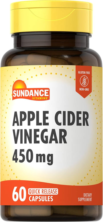 Sundance Apple Cider Vinegar Capsules | 60 Count | Non-Gmo And Gluten Free Supplement