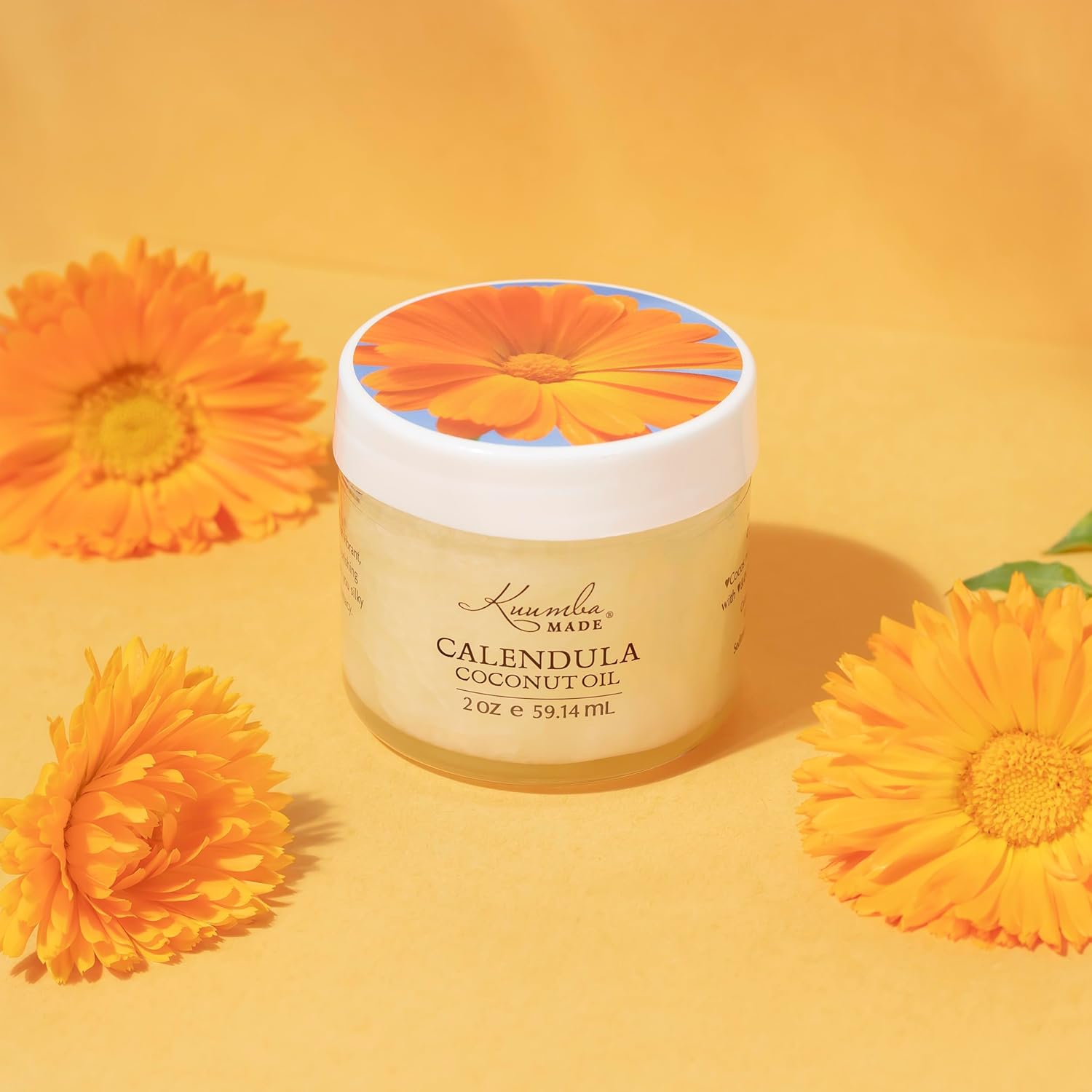 Kuumba Made Botanically Infused Calendula Coconut Oil | 1 Ounce | Coconut Oil For Skin | Organic All Over Moisturizer | Nourishing And Gentle On Skin : Grocery & Gourmet Food