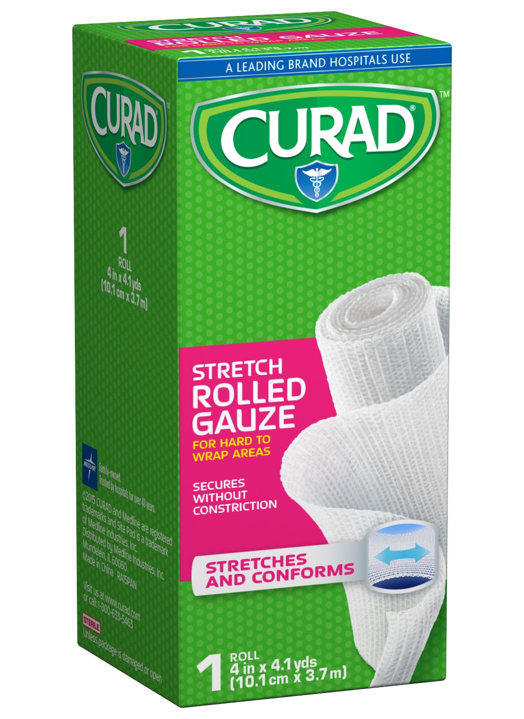 Curad Rolled Gauze, 4 Inches X 4.1 Yards