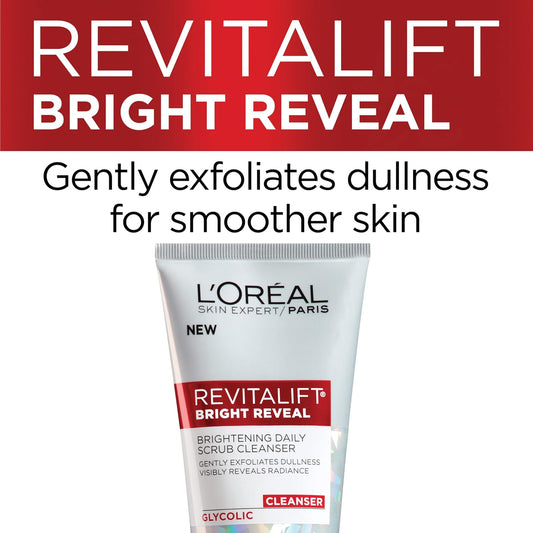 L'Oreal Paris Revitalift Bright Reveal Anti-Aging Facial Cleanser With Glycolic Acid 5 Fl. Oz (Pack Of 2)