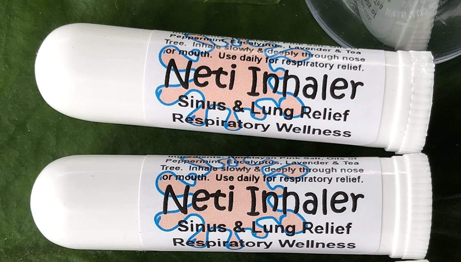Urban Releaf Neti Salt Air Relief Inhalers! Set Of Two (2) Sinus & Lung, Himalayan & Botanicals! Respiratory Wellness. Healing Aromatherapy. Energizing! Colds, Asthma, Cough, Bronchitis 100% Natural