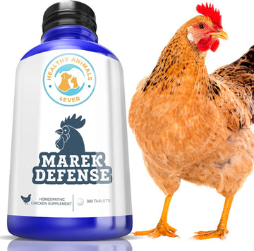 Healthy Animals 4Ever All-Natural Chicken Immunity Support for Marek’s Disease - Natural Prevention for Marek’s Disease - Homeopathic & Highly Effective - 300 Chicken Immunity Strengthening Tablets