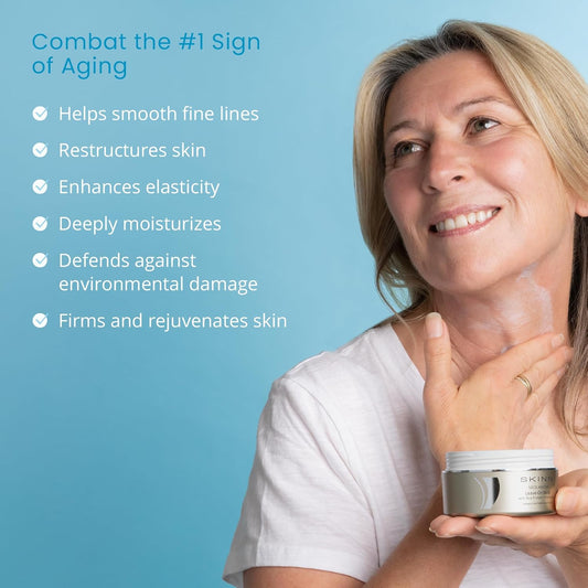 Skinn Neck Cream For Wrinkles, Neck Amour Leave-On Mask - Firming Cream, Tightening + Lifting Sagging Skin - Chin + Firming Treatment For Smoother + Firmer Skin - Cream For Men + Women