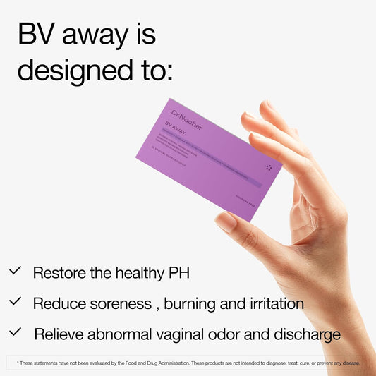 Bv Away Vaginal Suppostories. Fast-Acting For Bv/Itching/Odor/Discharge/Burning/Discomfort. Holistic&Ph Friendly