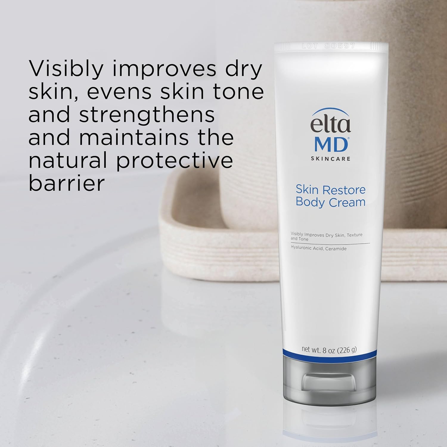 Eltamd Skin Restore Body Cream, Fragrance-Free Lotion For Women With Hyaluronic Acid And Niacinamide, Body Moisturizer, 8 Oz Tube : Beauty & Personal Care