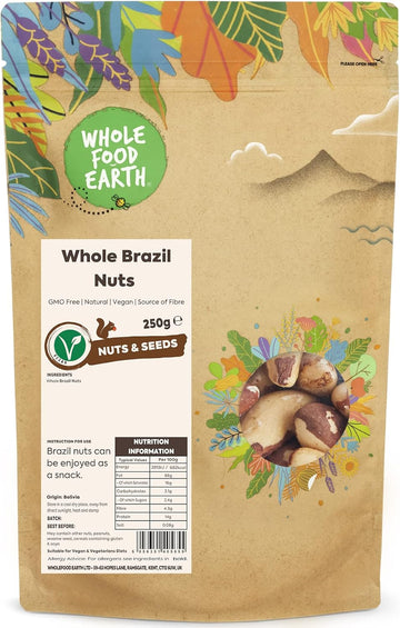 Wholefood Earth Whole Brazil Nuts 2 Kg | Gmo Free | Natural | Source Of Fibre