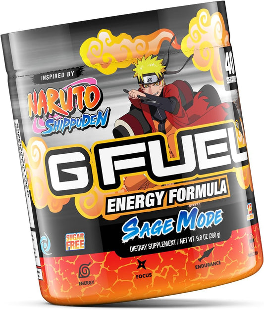 G Fuel Sage Mode Energy Powder, Sugar Free, Clean Caffeine Focus Supplement, Water Mix, Pomelo Fruit + Peaches Flavor, Focus Amino, Vitamin + Antioxidants Blend - 9.8 Oz (40 Servings)