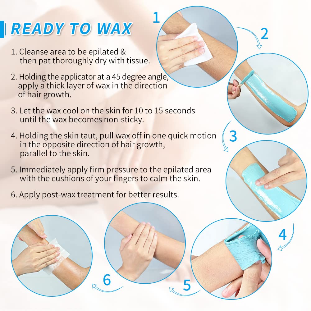 Brazilian & Bikini Wax Kit - Hard Wax For Easy Hair Removal, Suitable For Sensitive Skin, Microwave-Ready : Beauty & Personal Care