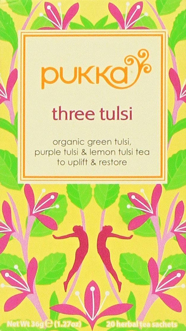 (2 Pack) - Pukka Herbs - Three Tulsi Tea | 20 Sachet | 2 Pack Bundle