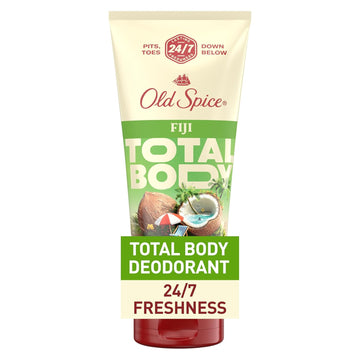 Old Spice Whole Body Deodorant For Men, Total Body Deodorant, Fiji Scent, Aluminum Free Deodorant Cream For 24/7 Freshness // Dermatologist Tested Whole Body Deodorant, 3.0 Oz