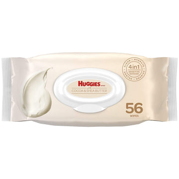 Huggies Nourish Care Baby Wipes Sensitive Skincare Scented Waterbased Fliptop Pack, 56 Count