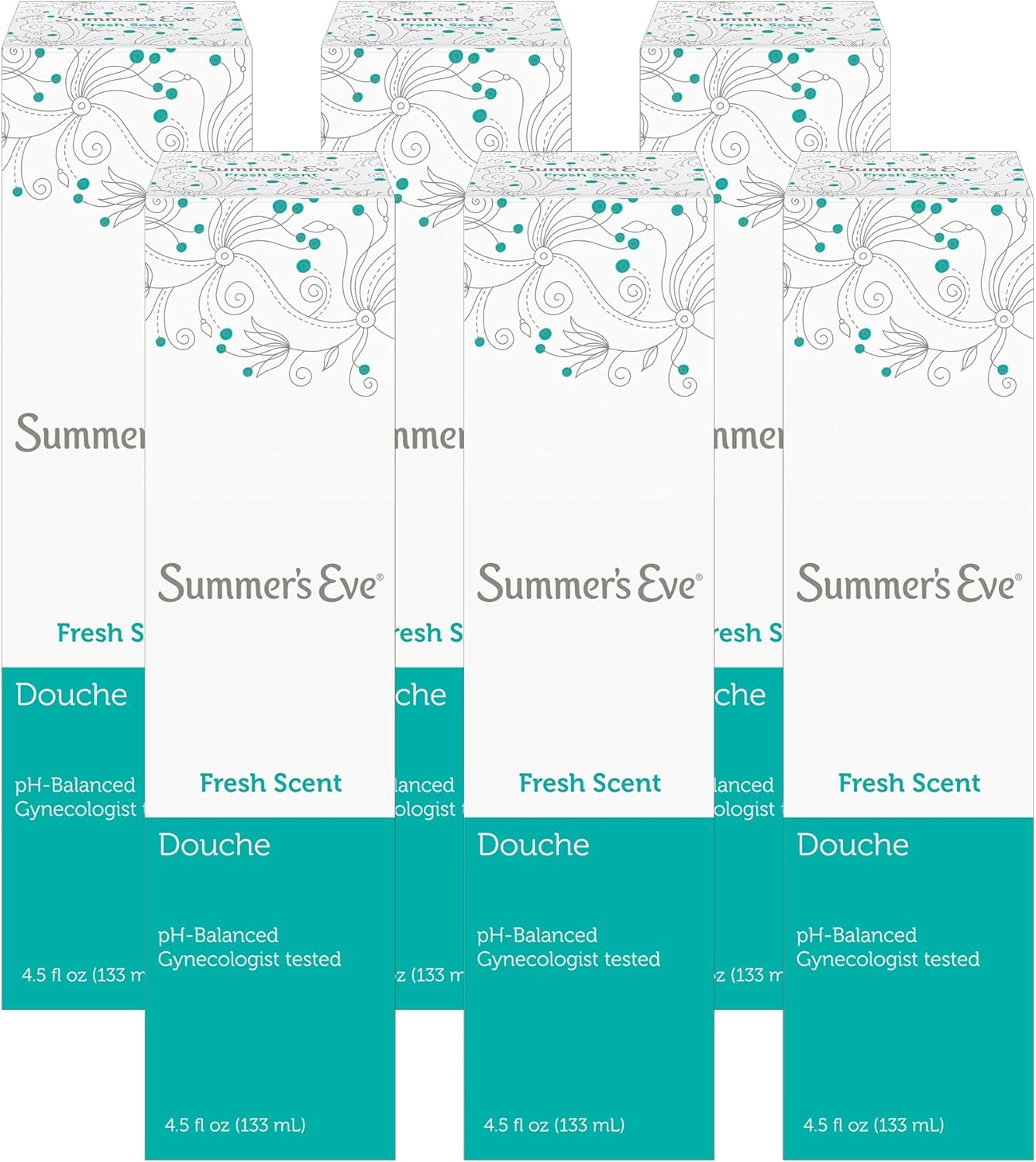 Summer'S Eve Douche, Fresh Scent, Ph Balanced & Gynecologist Tested, 4.5 Fl Oz, (Pack Of 6)