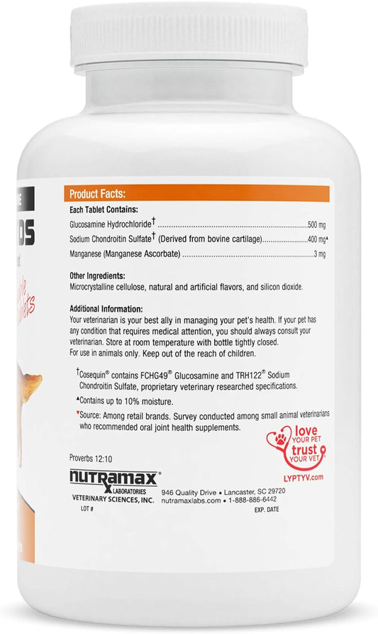 Nutramax Cosequin DS Joint Health Supplement for Dogs - With Glucosamine and Chondroitin, 132 Chewable Tablets