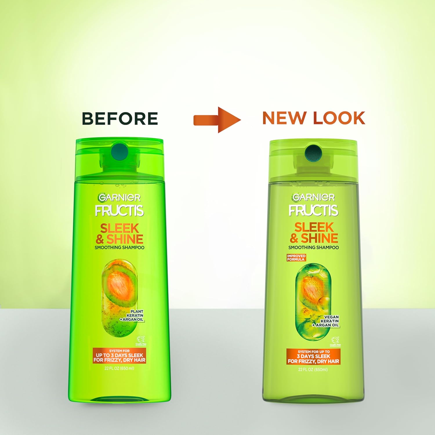 Garnier Fructis Sleek & Shine Shampoo, Frizzy, Dry, Unmanageable Hair, 12.5 Fl. Oz