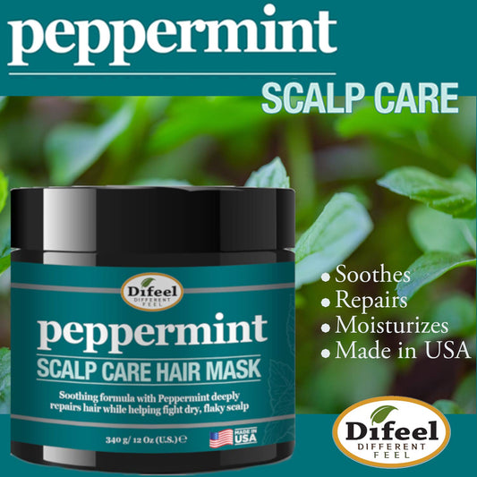 Difeel Peppermint Scalp Care Hair Mask 12 Oz