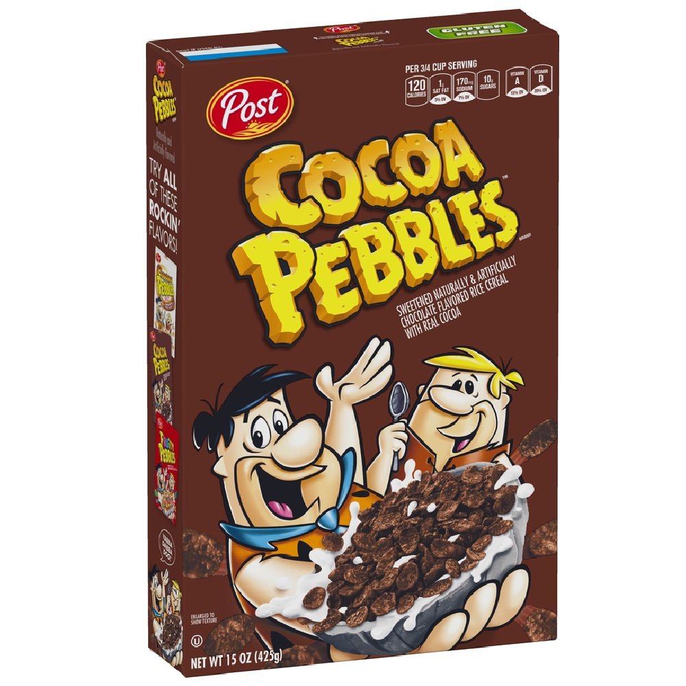 Post Cocoa Pebbles Gluten Free Breakfast Cereal, 15 Ounce Box