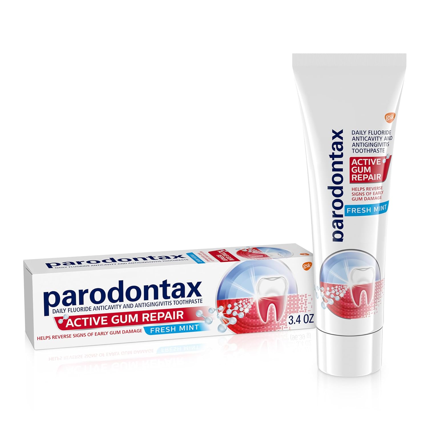 Parodontax Active Gum Repair Toothpaste, Gum Toothpaste, Fresh Mint - 3.4 Ounces