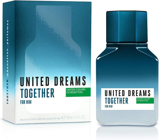 Benetton - United Dreams Together, Eau De Toilette For Men - Fresh, Casual And Masculine Fragance - Citrus And Spicy Notes - Ideal For Day Wear - 100 Ml