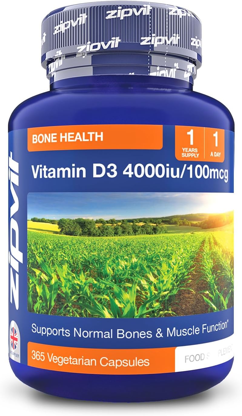 Zipvit Vitamin D3 4000Iu, 365 High Strength Vitamin D Softgels, Support Your Immune System, 1 Year Supply