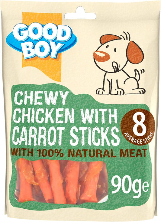 Good Boy - Mega Chewy Twist - Made With 100% Natural Chicken Breast Meat - 70 Grams - High In Protein Dog Treats - Case Of 18
