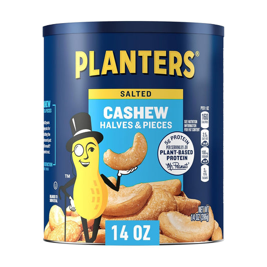 Planters Lightly Salted Cashew Halves & Pieces, 14 Oz. (6-Pack)