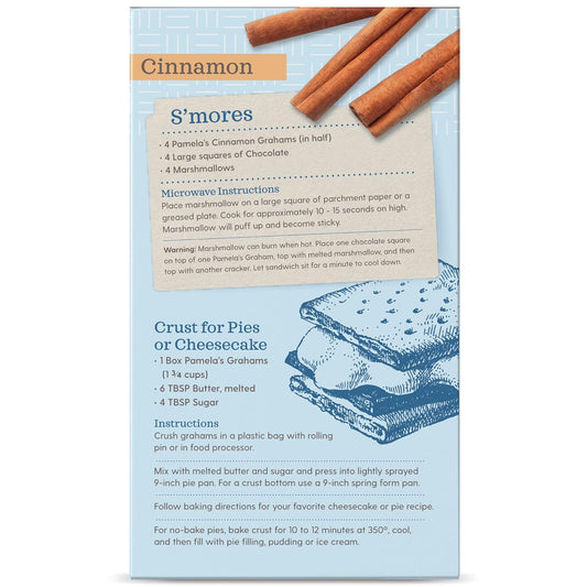 Pamela's Products Gluten Free Graham Crackers, Cinnamon (Pack of 6)