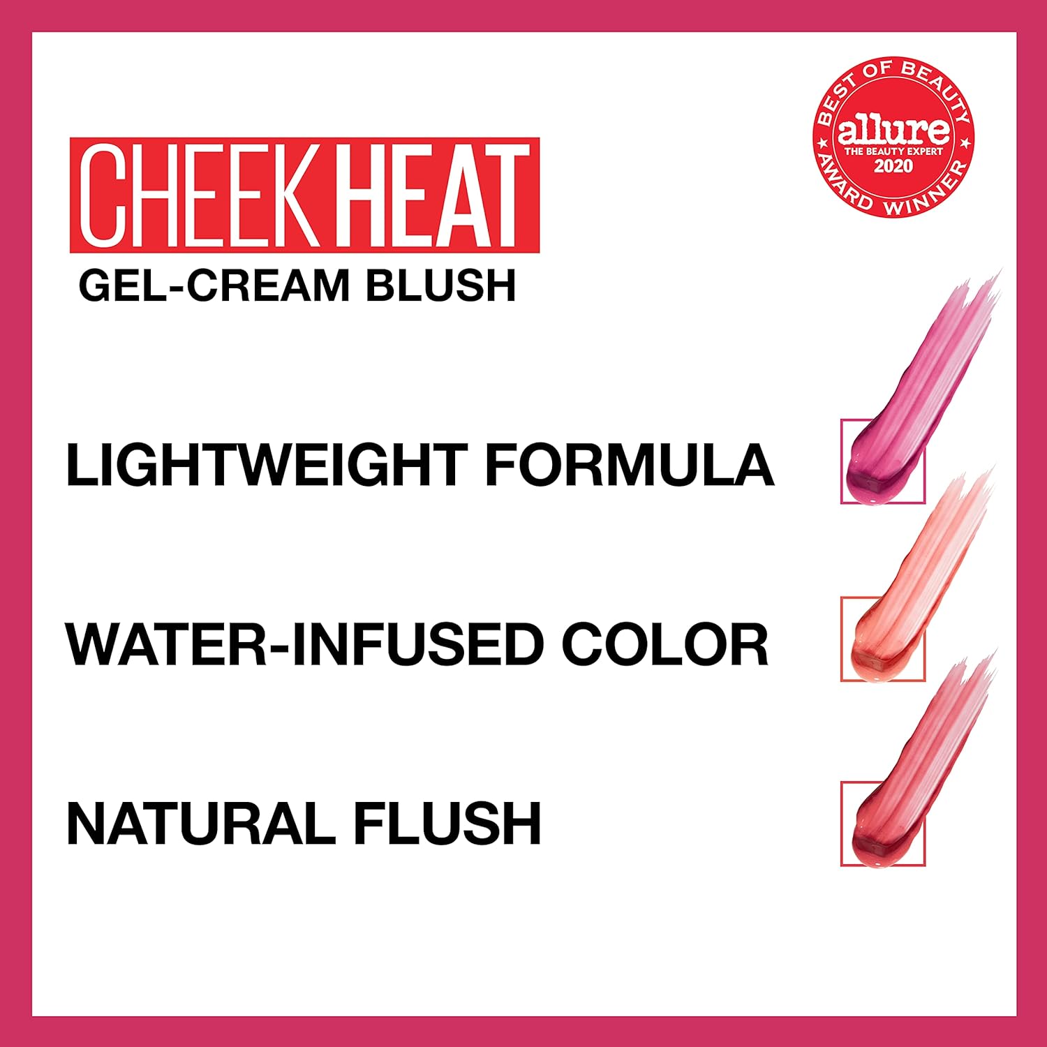 Maybelline Cheek Heat Gel-Cream Blush Makeup, Lightweight, Breathable Feel, Sheer Flush Of Color, Natural-Looking, Dewy Finish, Oil-Free, Berry Flame, 1 Count : Beauty & Personal Care