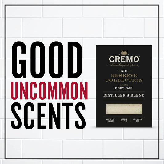 Cremo Exfoliating Body Bars Distiller'S Blend (Reserve Collection) - A Combination Of Lava Rock And Oat Kernel Gently Polishes While Shea Butter Leaves Your Skin Feeling Smooth & Healthy (Pack Of 3)