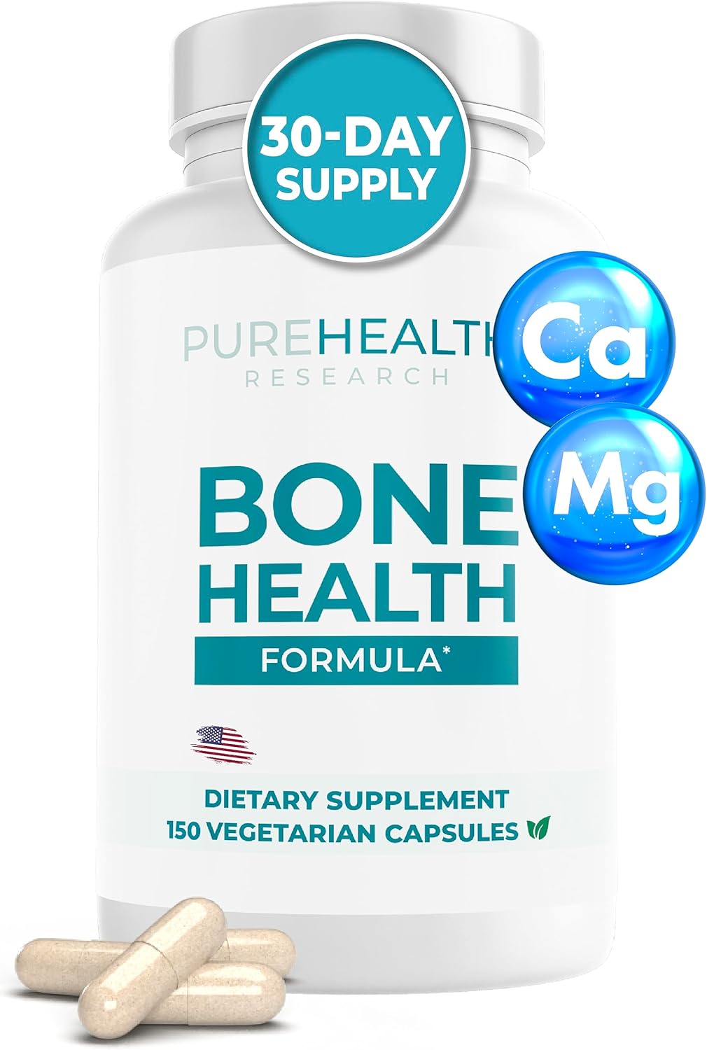 Bone Health Formula Calcium And Magnesium Supplement - Prep For Scan Bone Strength Supplements With Plant Based Calcium Citrate, Potassium Magnesium - Bone And Joint Vitamins For Women And Men, 150 Ct