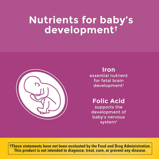 Nature Made Prenatal Multivitamin With Folic Acid, Prenatal Vitamin And Mineral Supplement For Daily Nutritional Support