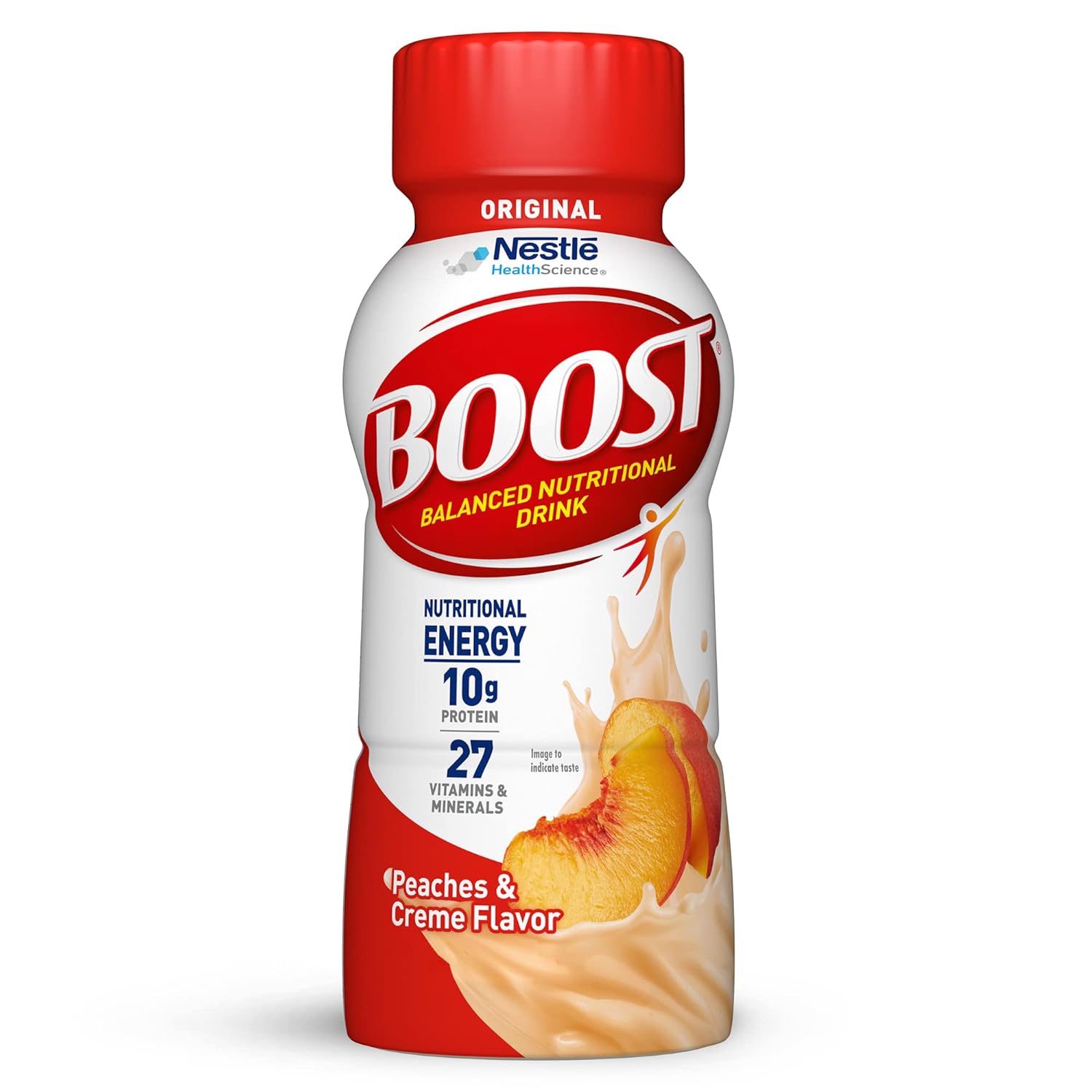 Boost Original Nutritional Drink, Peaches & Cream, 8 Fl Oz (Pack Of 24)