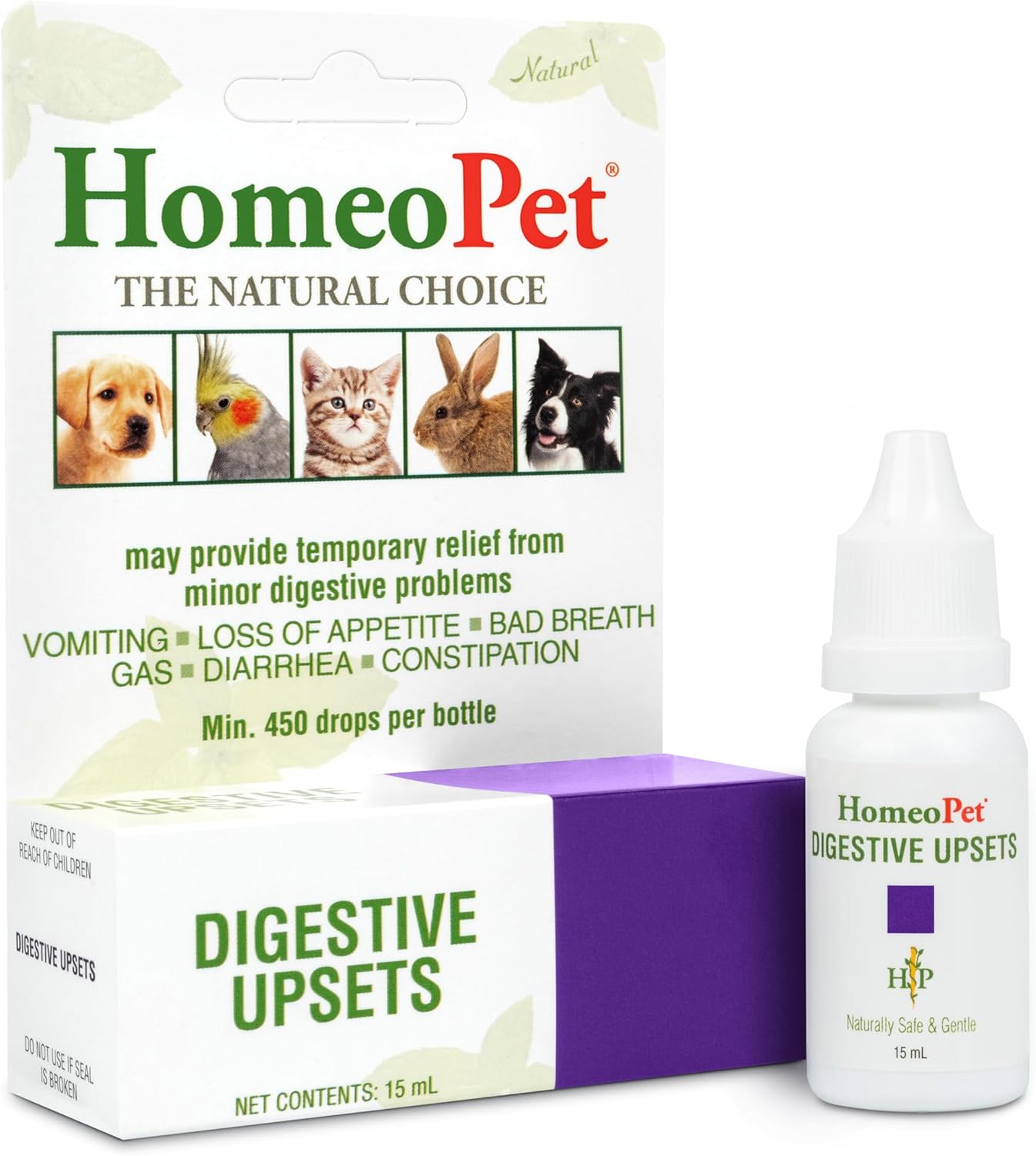 HomeoPet Digestive Upsets Natural Pet Digestive Support, Supports Temporary Relief from Digestive Problems, 15 Milliliters