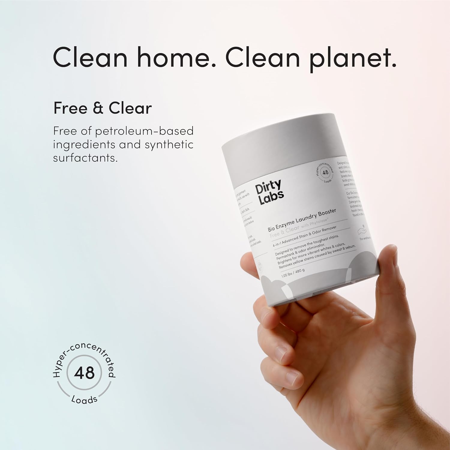 Dirty Labs | Signature Sustainable Set | Signature 80 Loads & Bio-Enzyme Booster | Hyper-Concentrated | High Efficiency & Standard Machine Washing | Nontoxic, Biodegradable : Health & Household