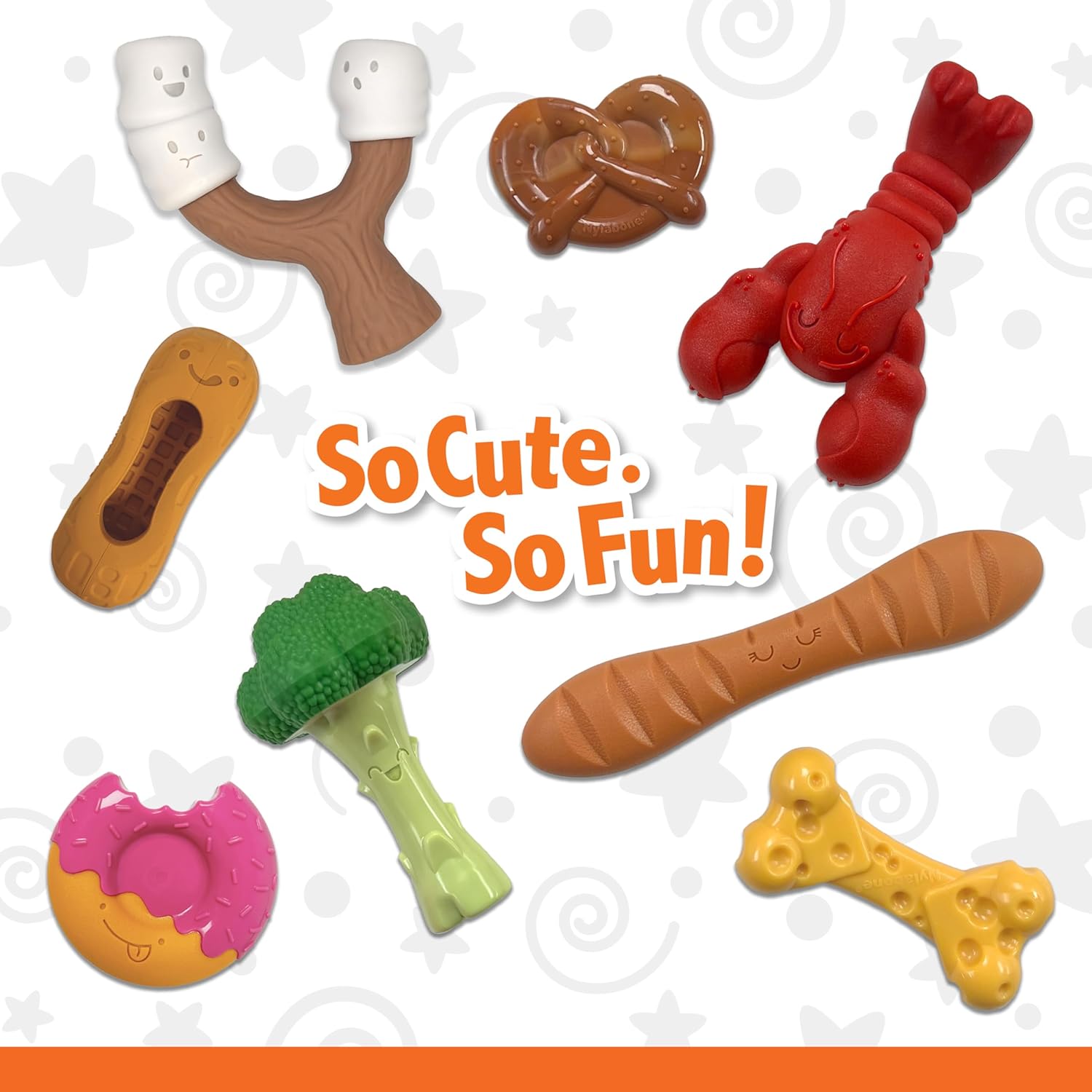 Nylabone Power Chew Pretzel Dog Chew Toy - Fun & Cute Dog Toys for Aggressive Chewers, Durable Dog Toys, Bacon & Peanut Butter Flavor, X-Large/Souper (1 Count)
