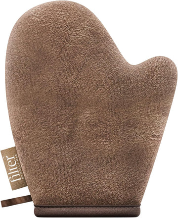 Filter By Molly-Mae Large Velvet Soft Self Tanning Mitt | Double Sided With Stain Protection Lining | Streak-Free Fake Tan Finish | Full Body And Face Application | Machine Washable And Reusable