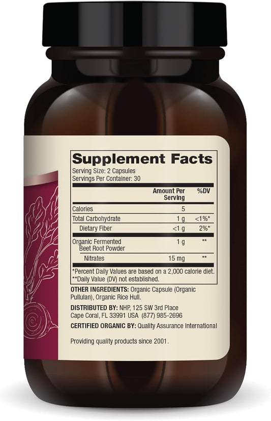 Dr. Mercola Organic Fermented Beets, 30 Servings (60 Capsules), Dietary Supplement, Essential Nutrients For Overall Health, Usda Organic, Non-Gmo