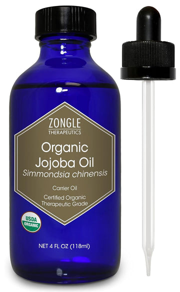 Organic Jojoba Oil By Zongle, 4 Oz – 100% Pure Usda Certified, Therapeutic Grade