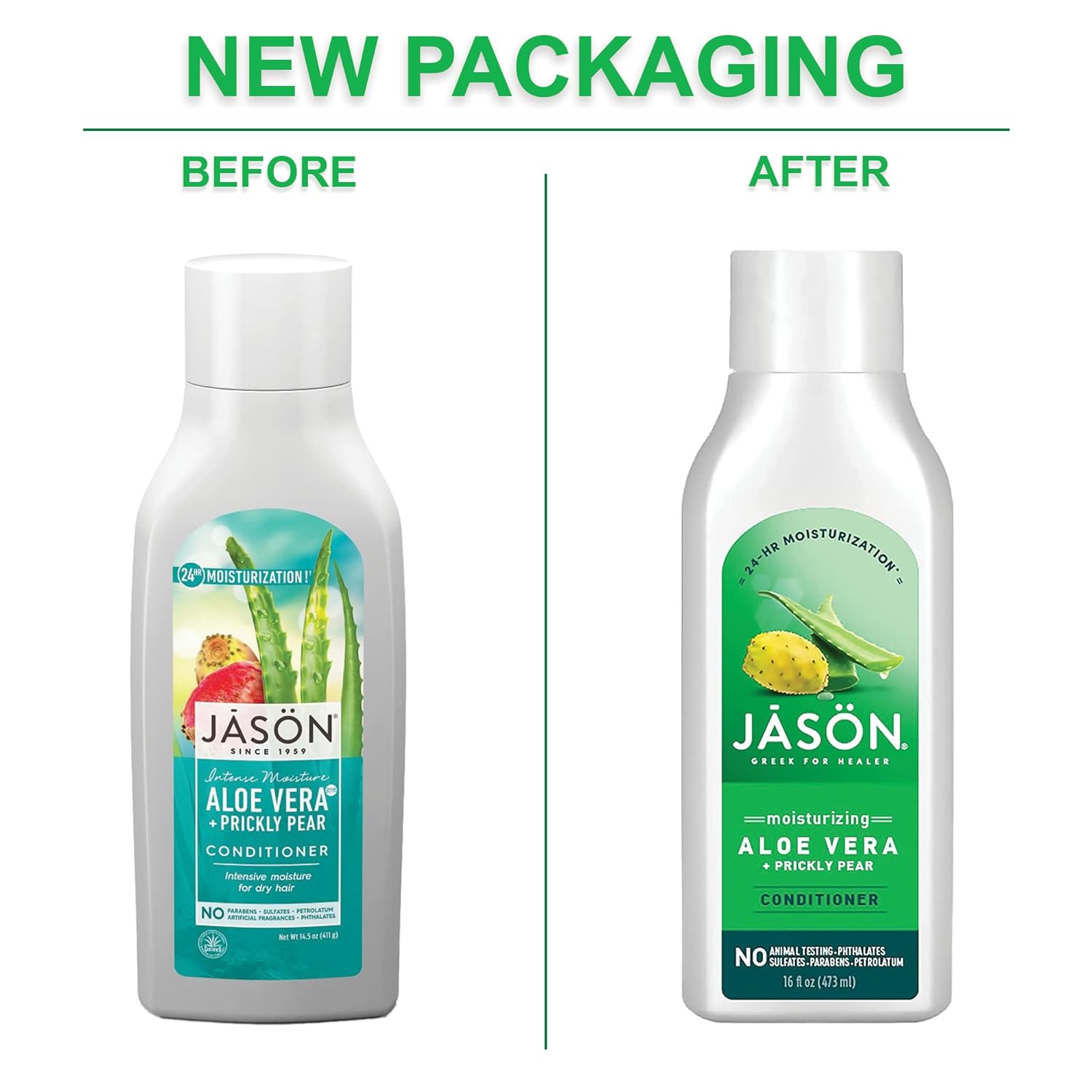 Jason Moisturizing Aloe Vera Conditioner, 16 Oz (Packaging May Vary) : Standard Hair Conditioners : Beauty & Personal Care
