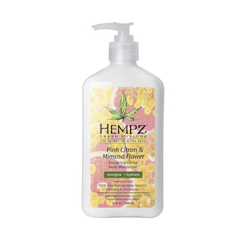 Hempz Fresh Fusions Pink Citron And Mimosa Flower Energizing Herbal Body Moisturizer Unisex Moisturizer 17 Oz