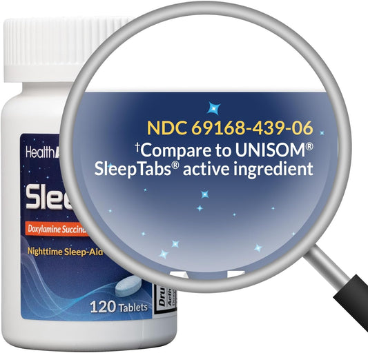 Healtha2Z® Sleep Aid | Doxylamine Succinate 25Mg | Non Habit-Forming (120 Counts (Pack Of 1))